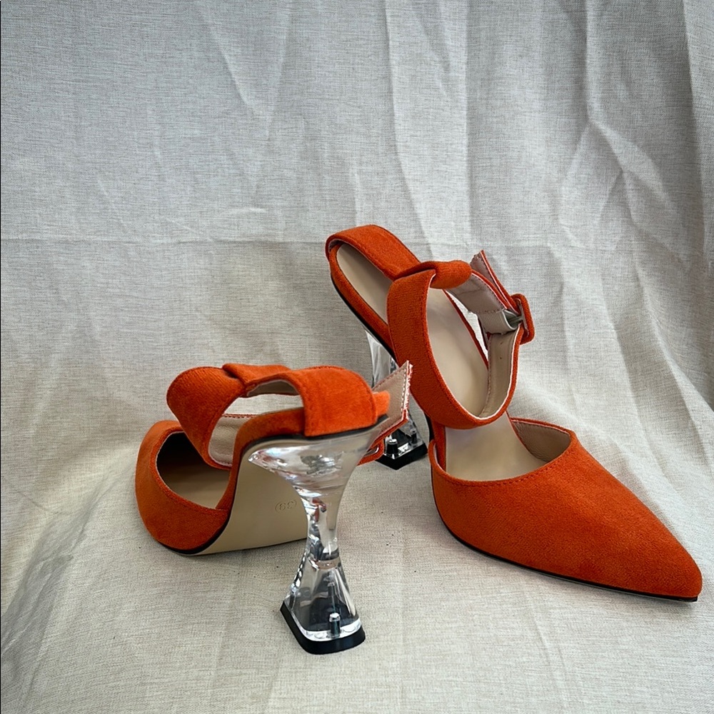 Elegant Orange Women's Heels